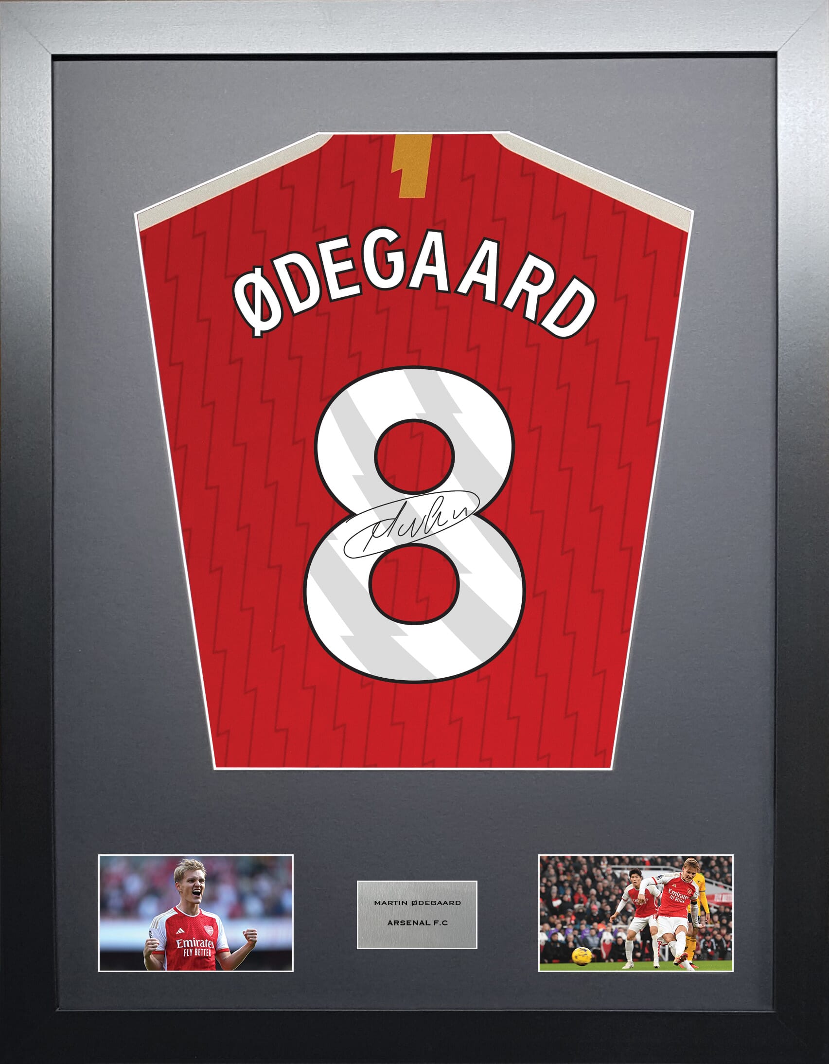 Martin Odegaard Arsenal signed shirt display 2024 season – The Frame Lab