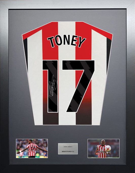 Ivan Toney Brentford signed shirt display 2024 season