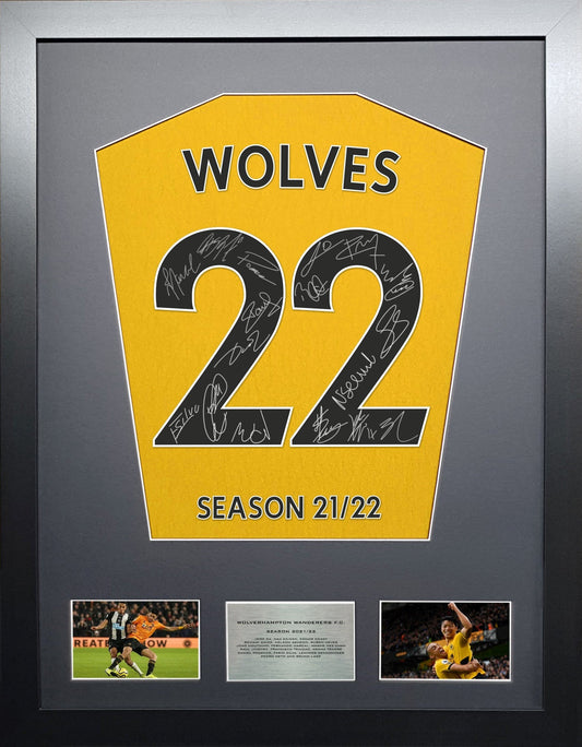Wolverhampton Wanderers Team signed Shirt Frame