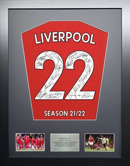 Liverpool Team signed Premier League 2021/2022 Frame