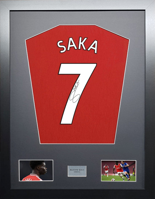 Bukayo Saka Arsenal signed Shirt Frame