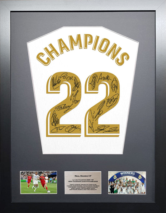 Real Madrid Team signed Shirt Frame