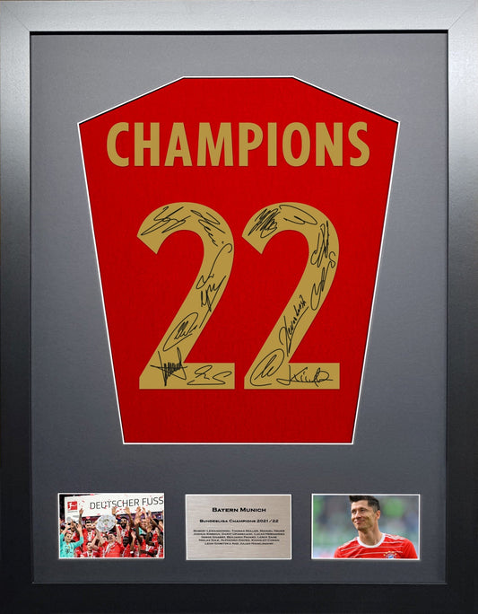Bayern Munich Team signed Shirt Frame