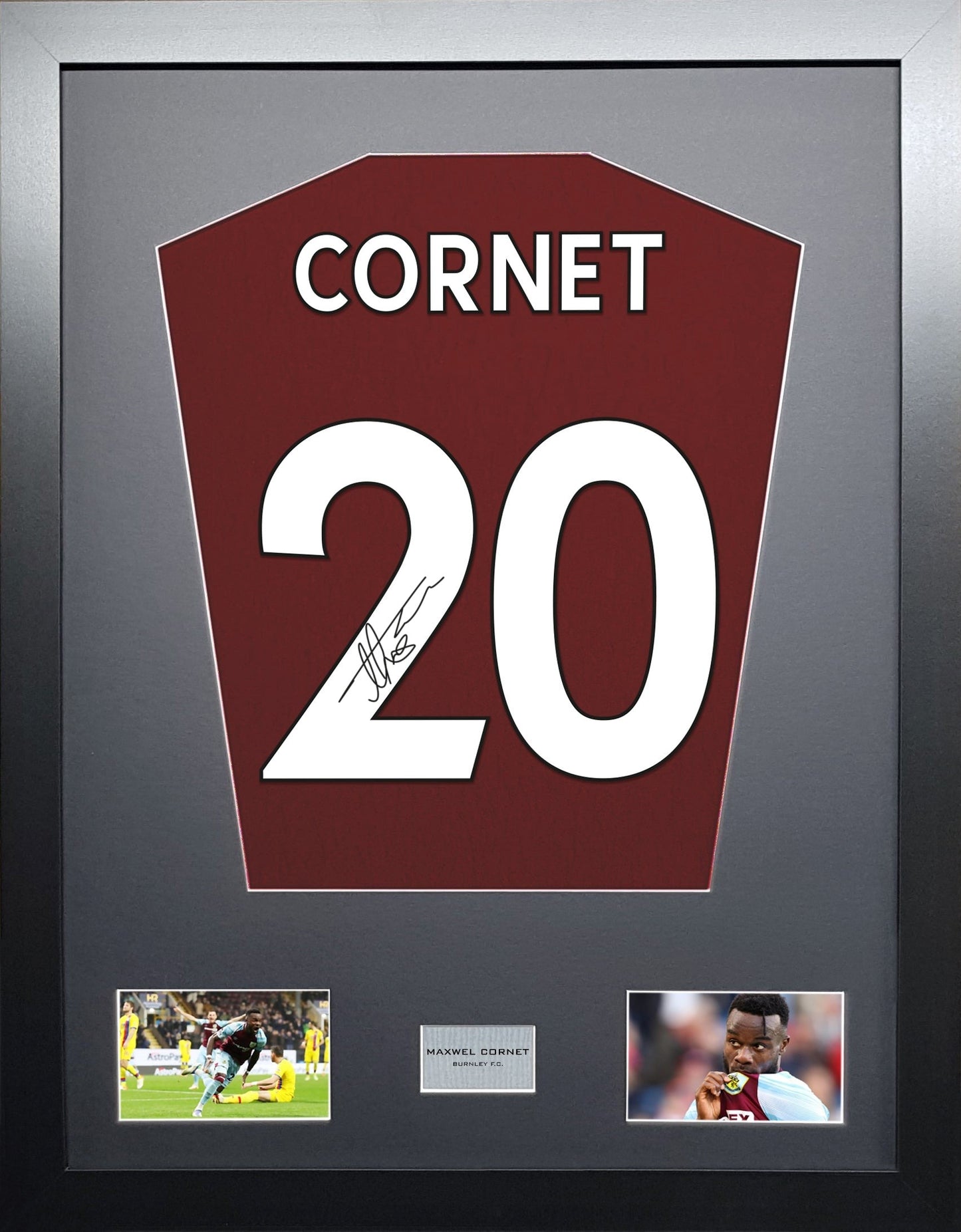 Maxwel Cornet Burnley signed Shirt Frame