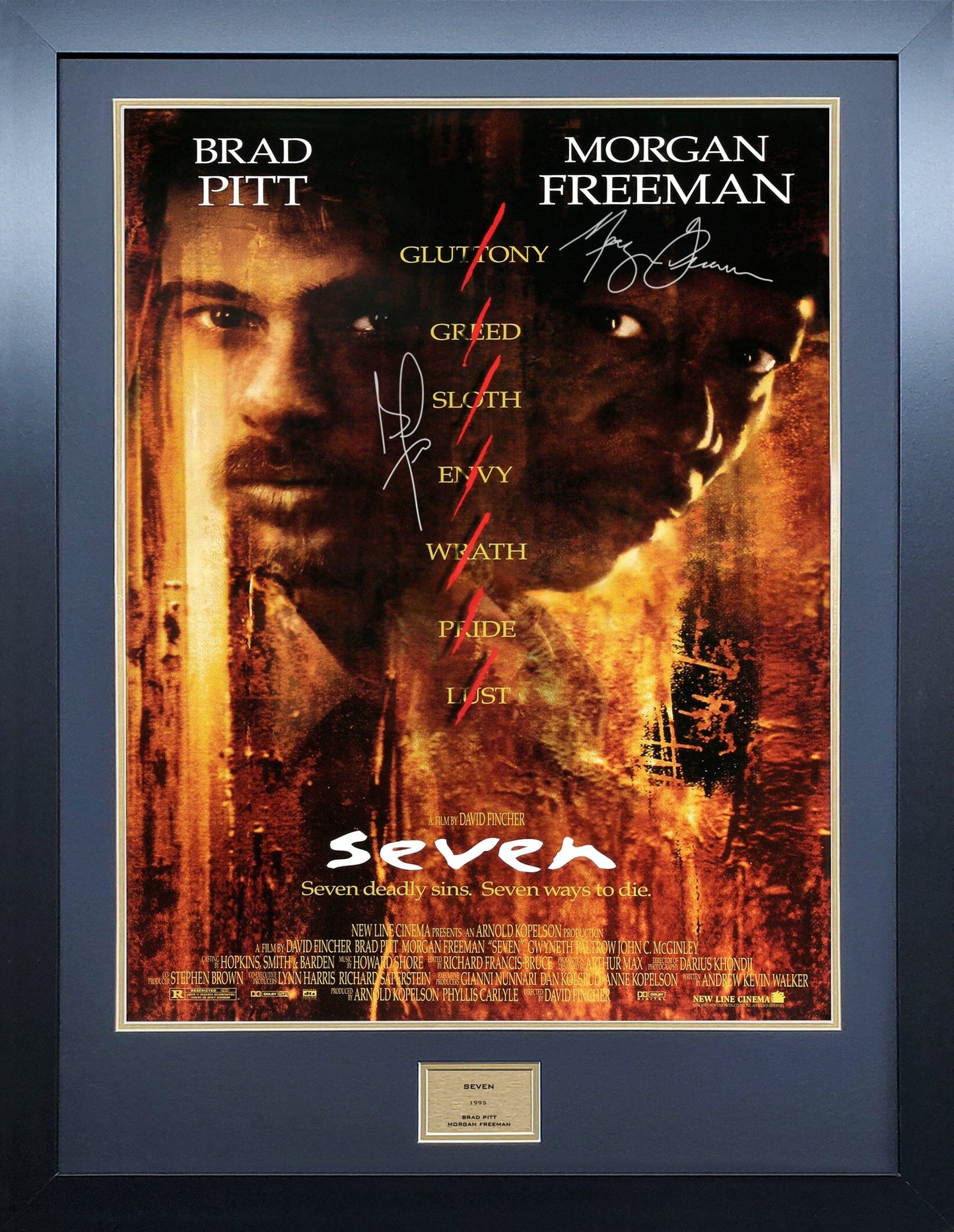 Seven Signed Movie Poster 