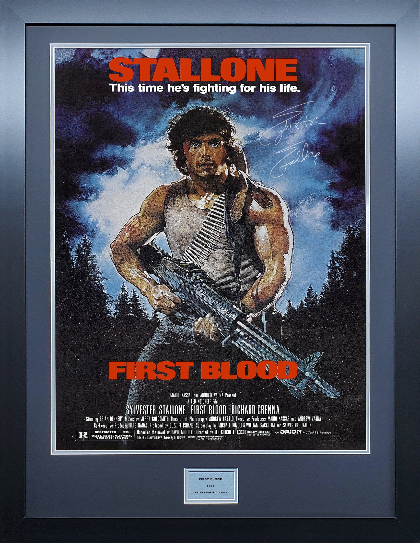 First Blood Signed Movie Poster – The Frame Lab