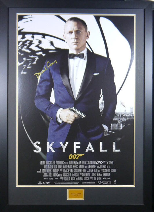 Skyfall signed and framed movie poster display 