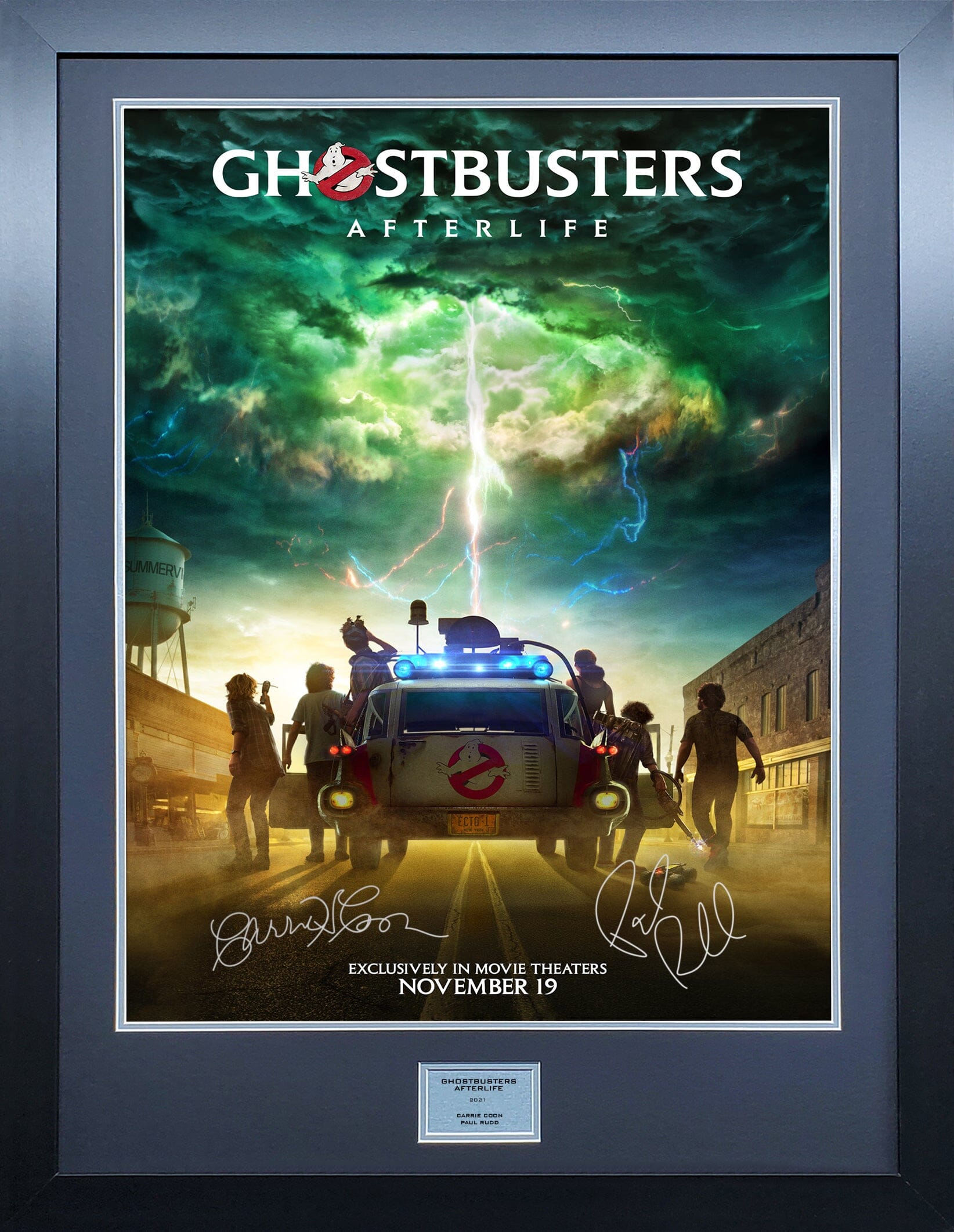 Ghostbusters Afterlife Signed Movie Poster The Frame Lab ghostbusters-afterlife-signed-movie-poster-the-frame-lab