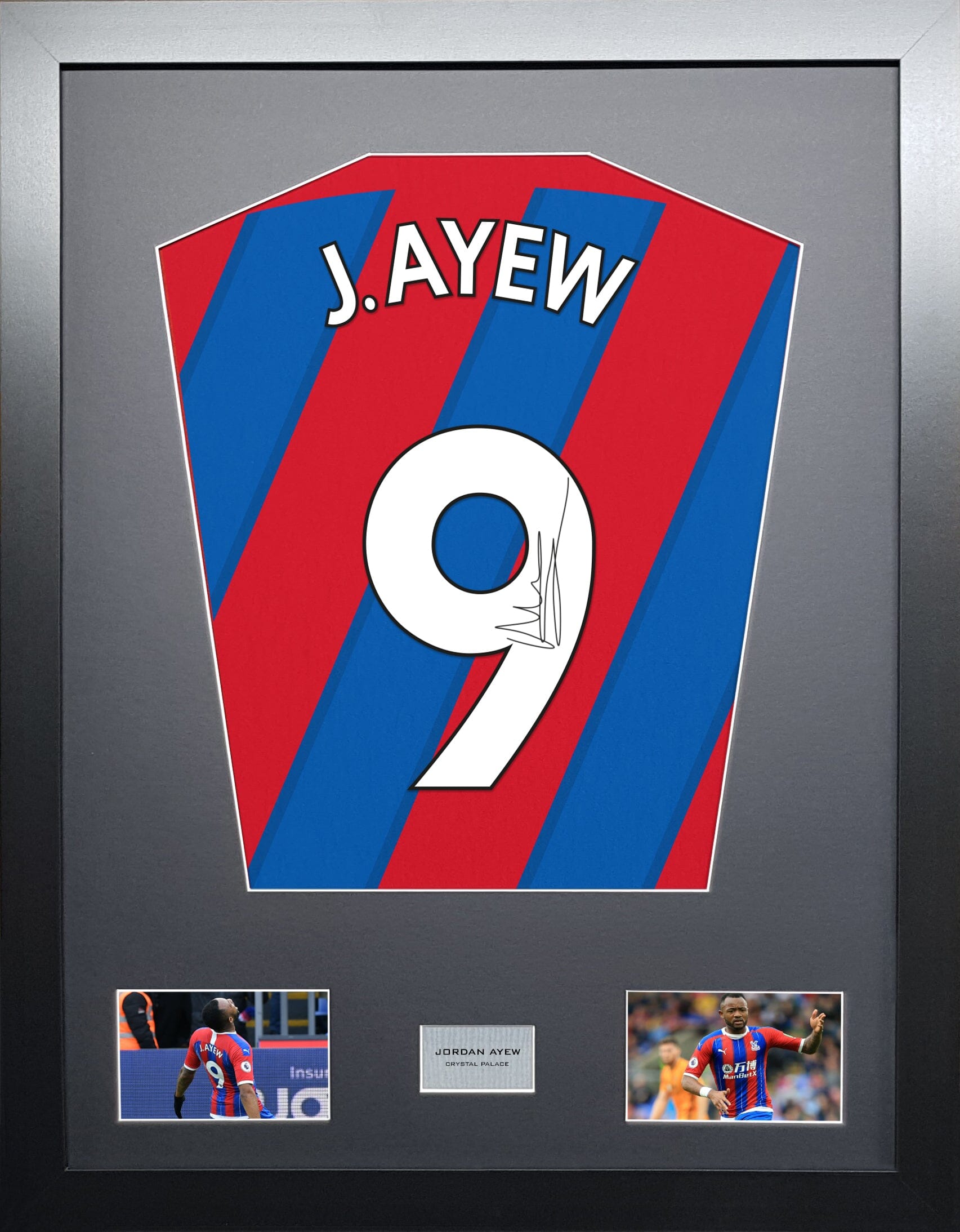 Jordan Ayew Crystal Palace Signed Shirt Display 