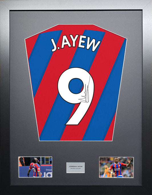 Jordan Ayew Crystal Palace Signed Shirt Display 