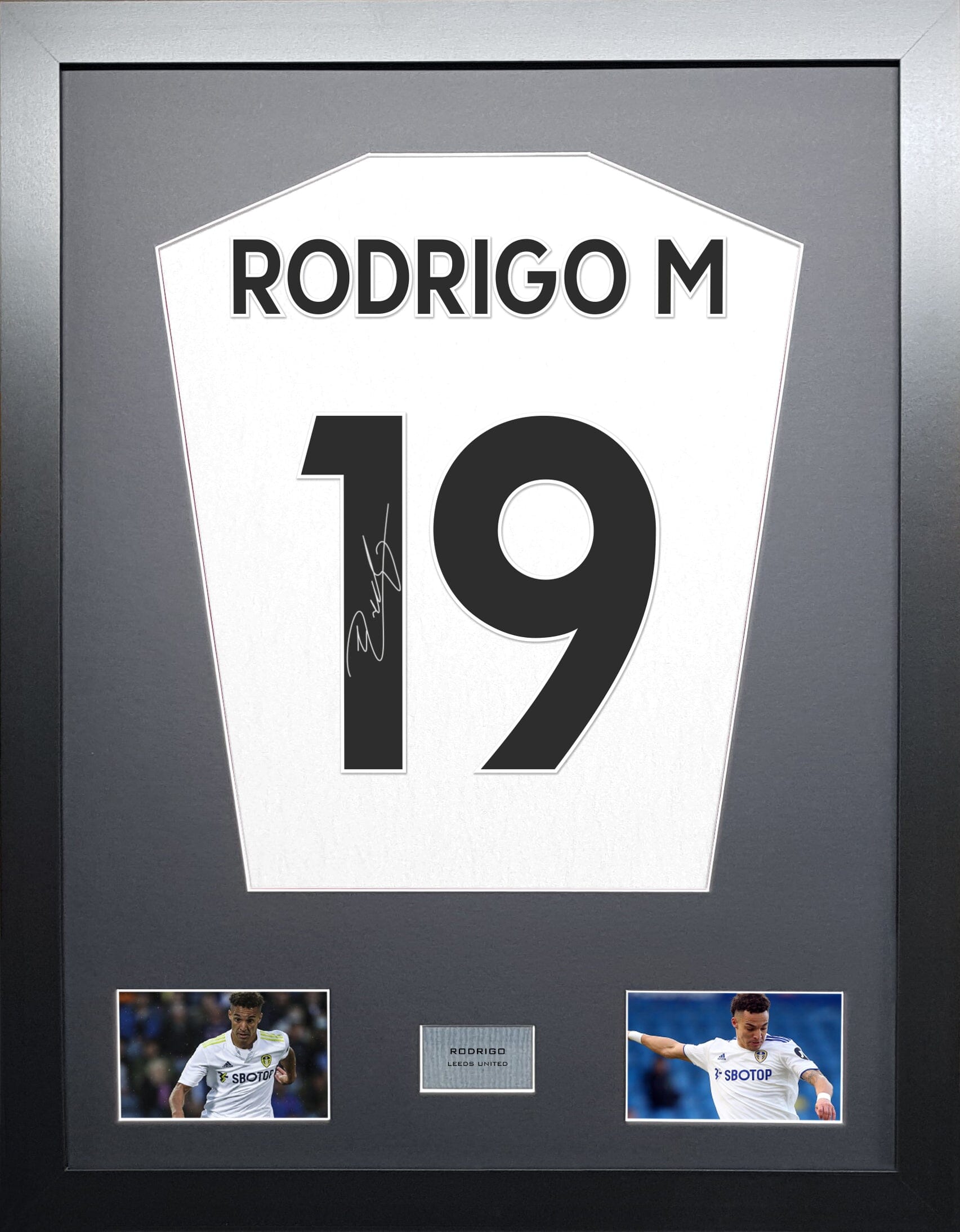 Rodrigo Leeds Signed Shirt Display 