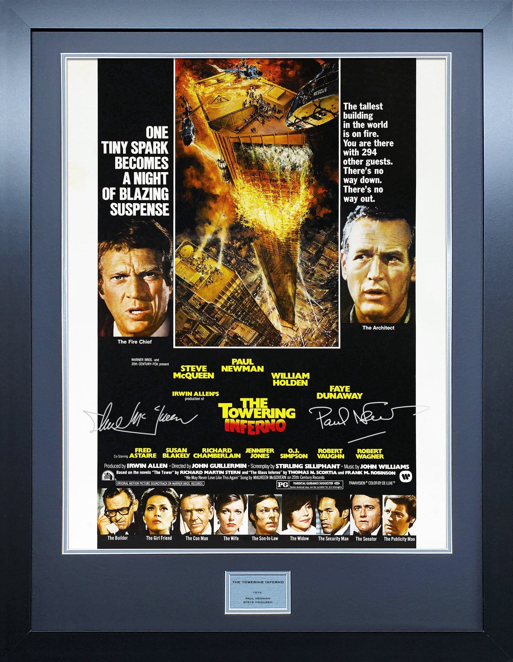 The Towering Inferno signed Movie Poster 