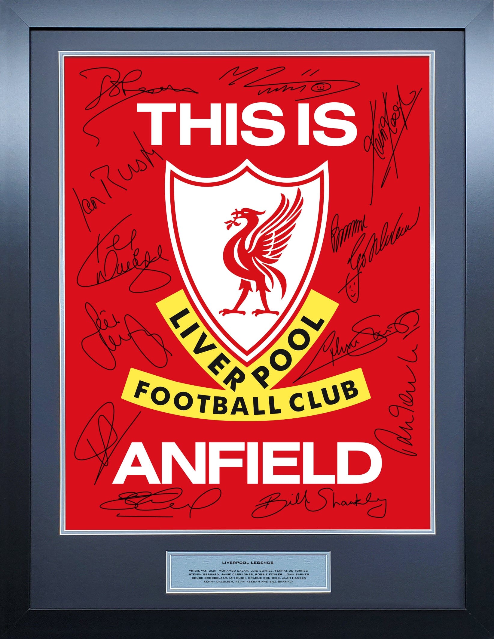 Keith Liverpool Sign Liverpool This is Anfield signed Poster Display – The Frame Lab