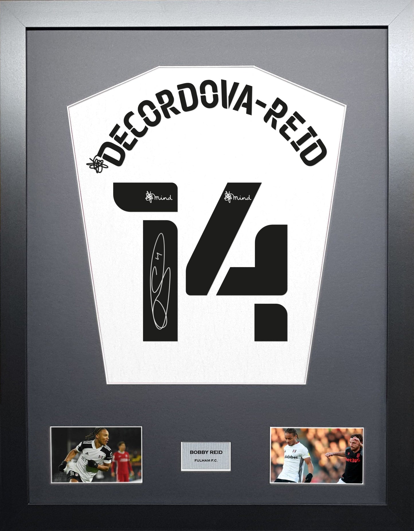 Bobby Reid Fulham Signed Shirt Display 