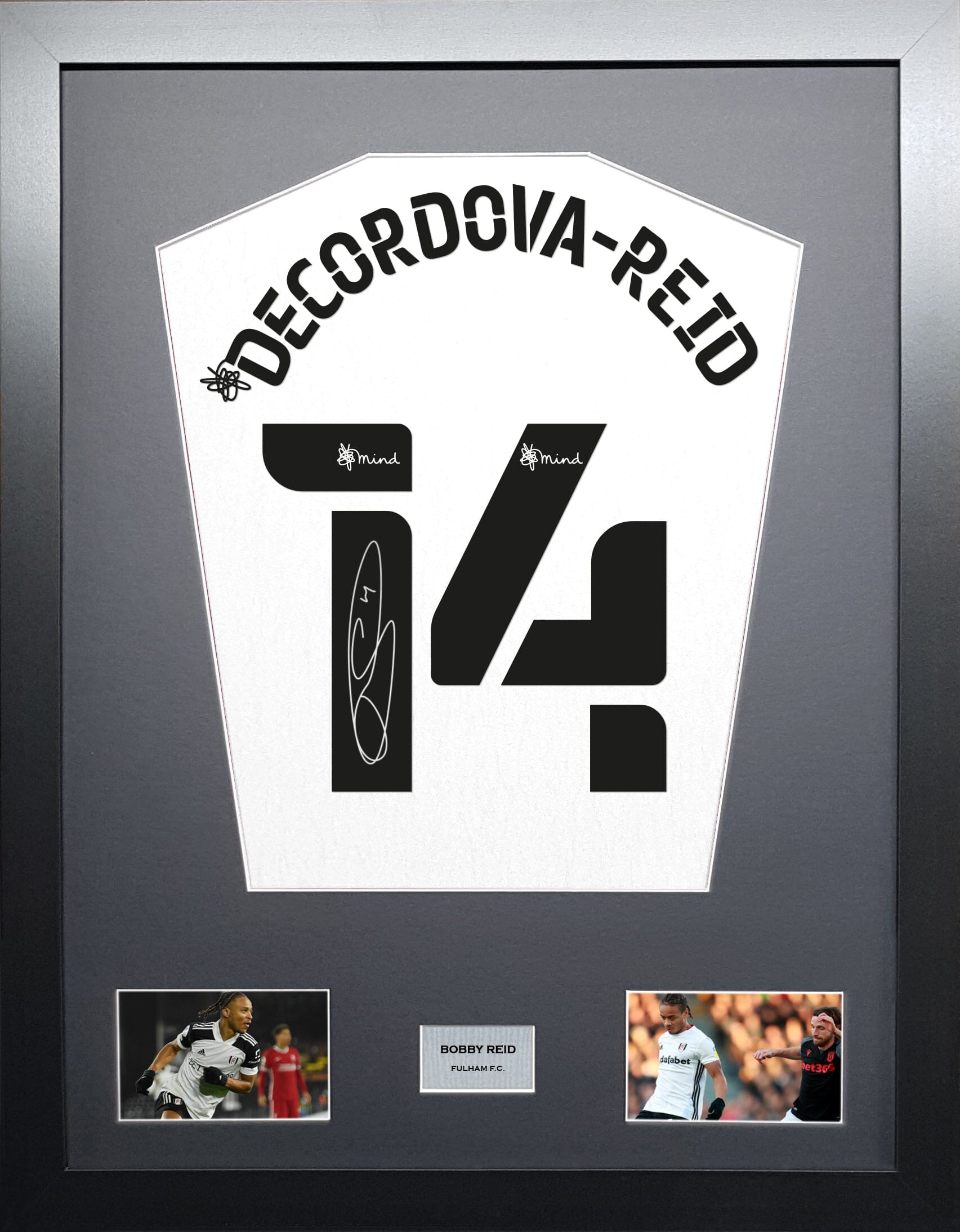Bobby Reid Fulham Signed Shirt Display 
