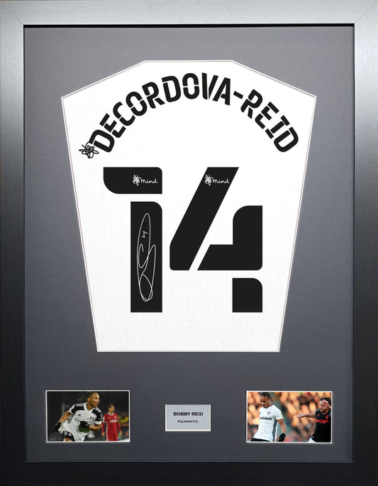 Bobby Reid Fulham Signed Shirt Display 