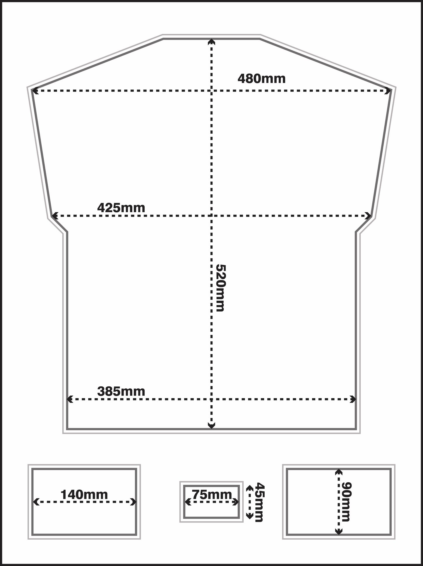 EZ Shirt Framing Kit Std. Red and White with free personalised plaque.