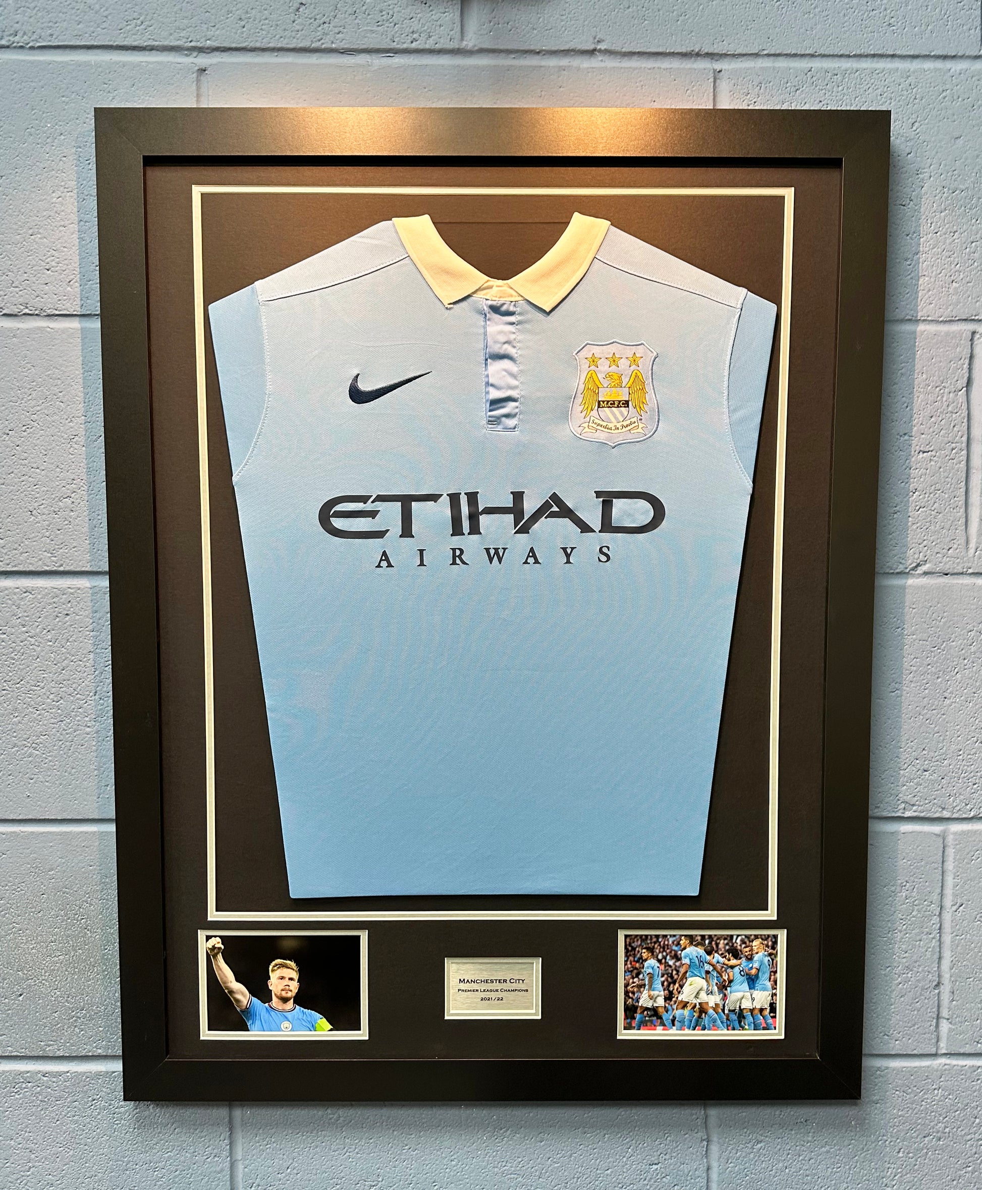 Football Shirt Framing Kit Black and Silver with free personalised