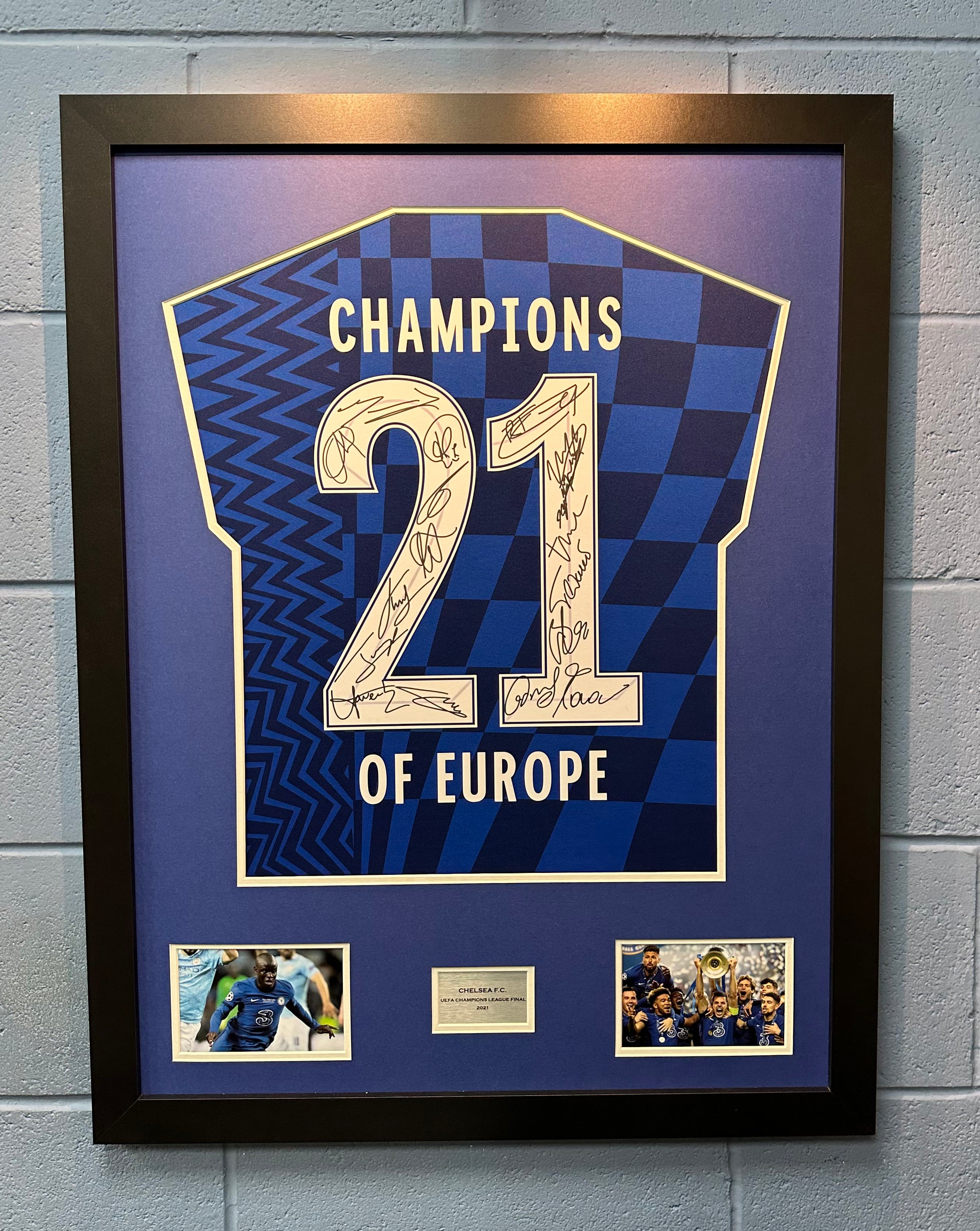 Large Blue and White Ez Shirt Framing Kit